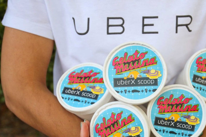 Messina does Uber Ice Cream Day