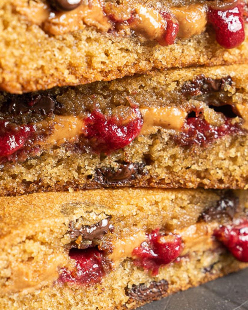 Peanut Butter Jelly Time Cookie Pie