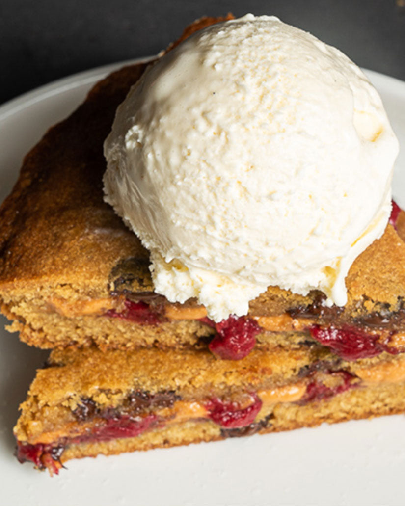 Peanut Butter Jelly Time Cookie Pie